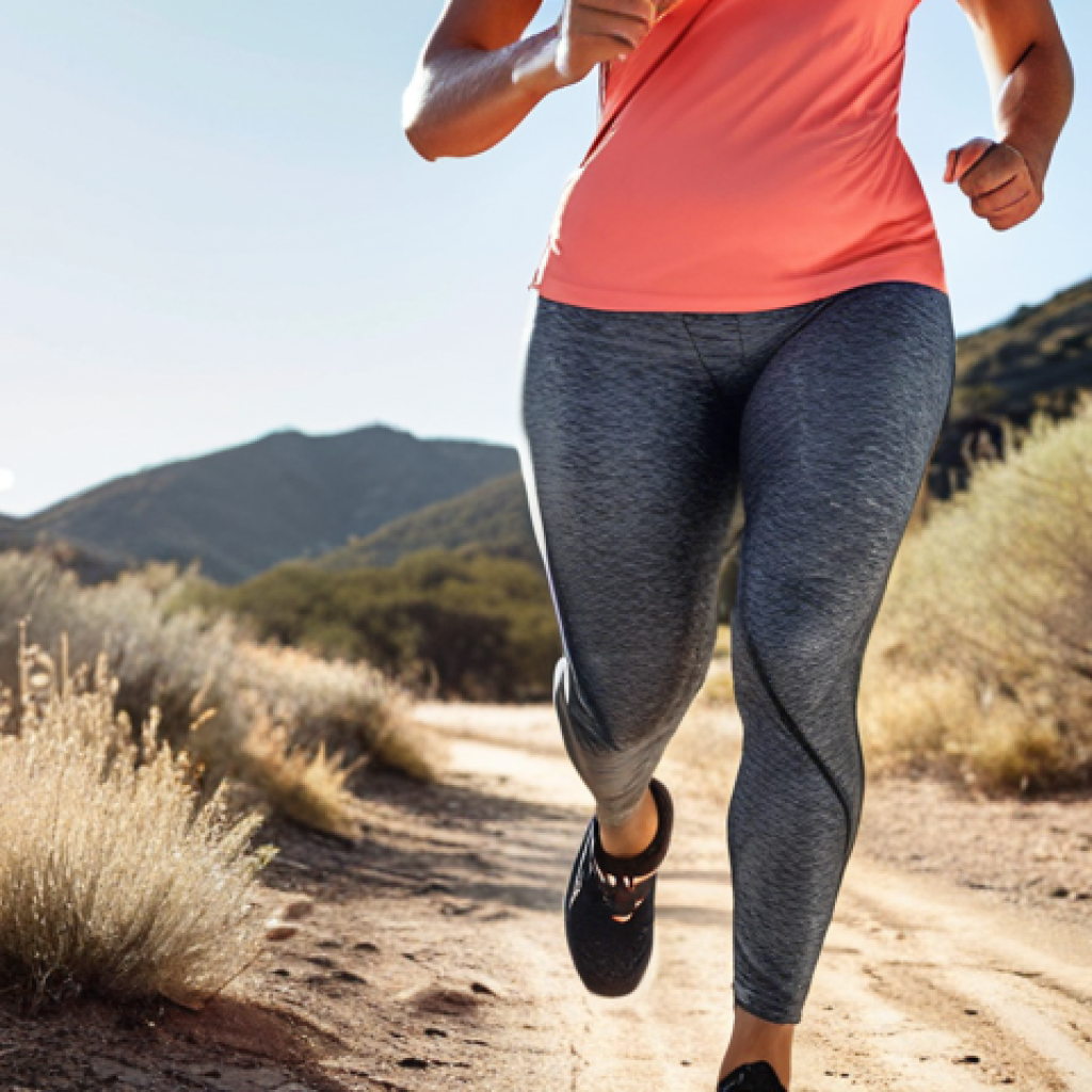 **

*   **Prompt:** A woman running outdoors on a warm day, wearing Under Armour HeatGear leggings. Focus on the leggings' technology keeping her cool and dry.

**
